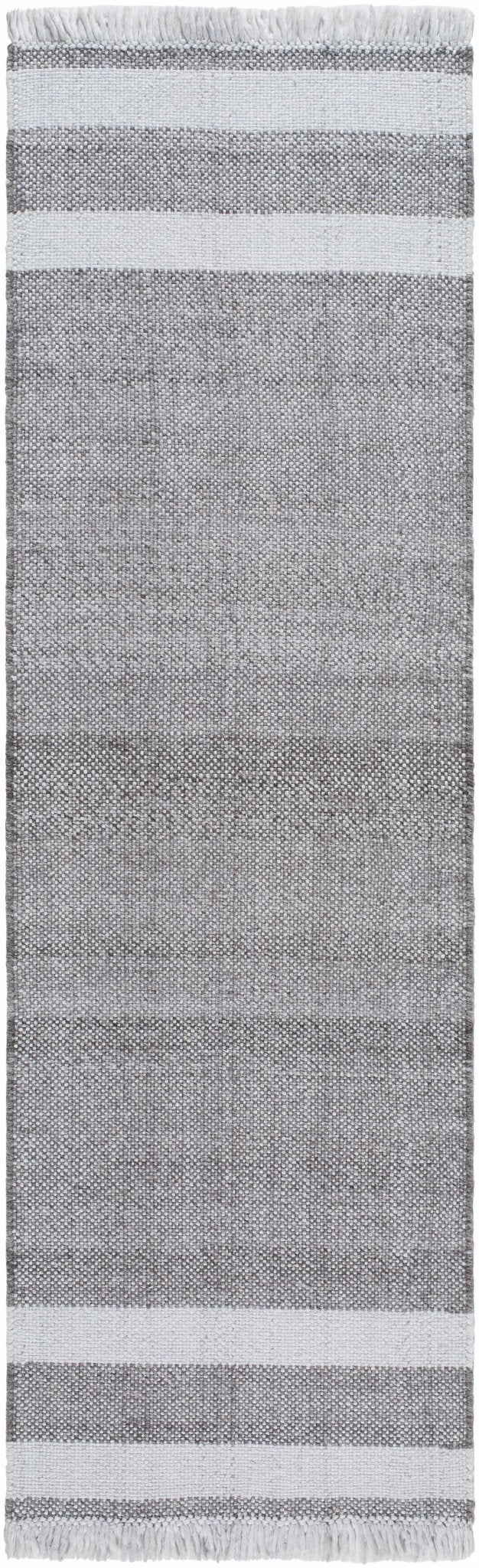 Loic Modern Stripe Pattern Gray Hand Woven Area Rug - The Rug Decor