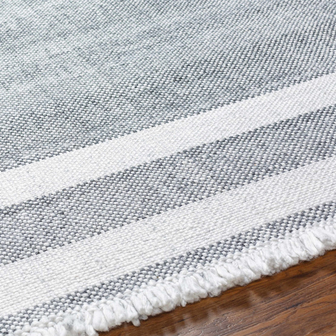 Loic Modern Stripe Pattern Gray Hand Woven Area Rug - The Rug Decor