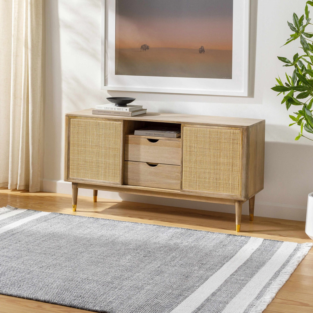 Loic Modern Stripe Pattern Gray Hand Woven Area Rug - The Rug Decor