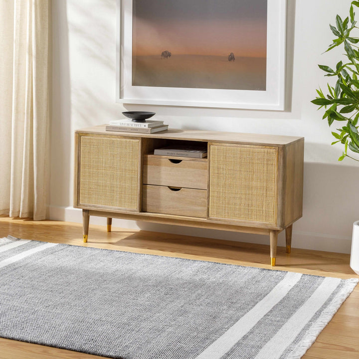 Loic Modern Stripe Pattern Gray Hand Woven Area Rug - The Rug Decor