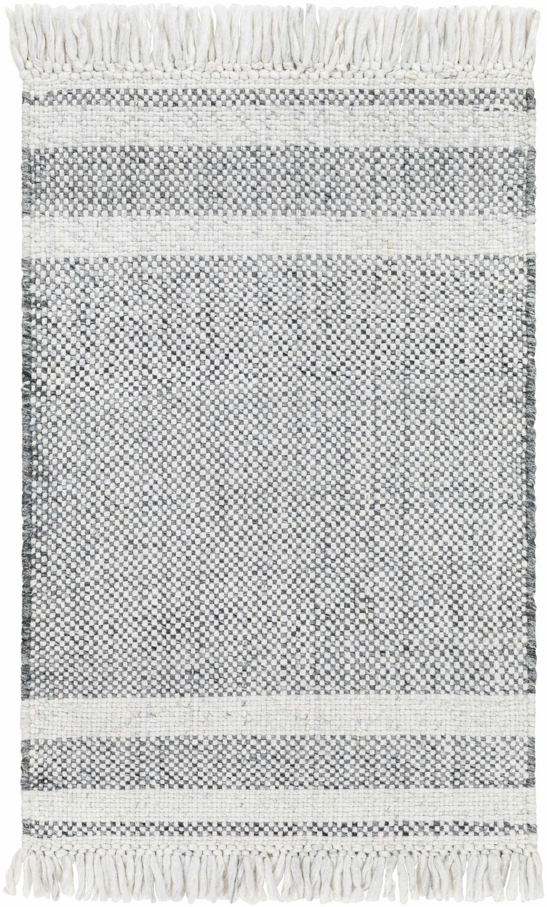 Loic Modern Stripe Pattern Gray Hand Woven Area Rug - The Rug Decor