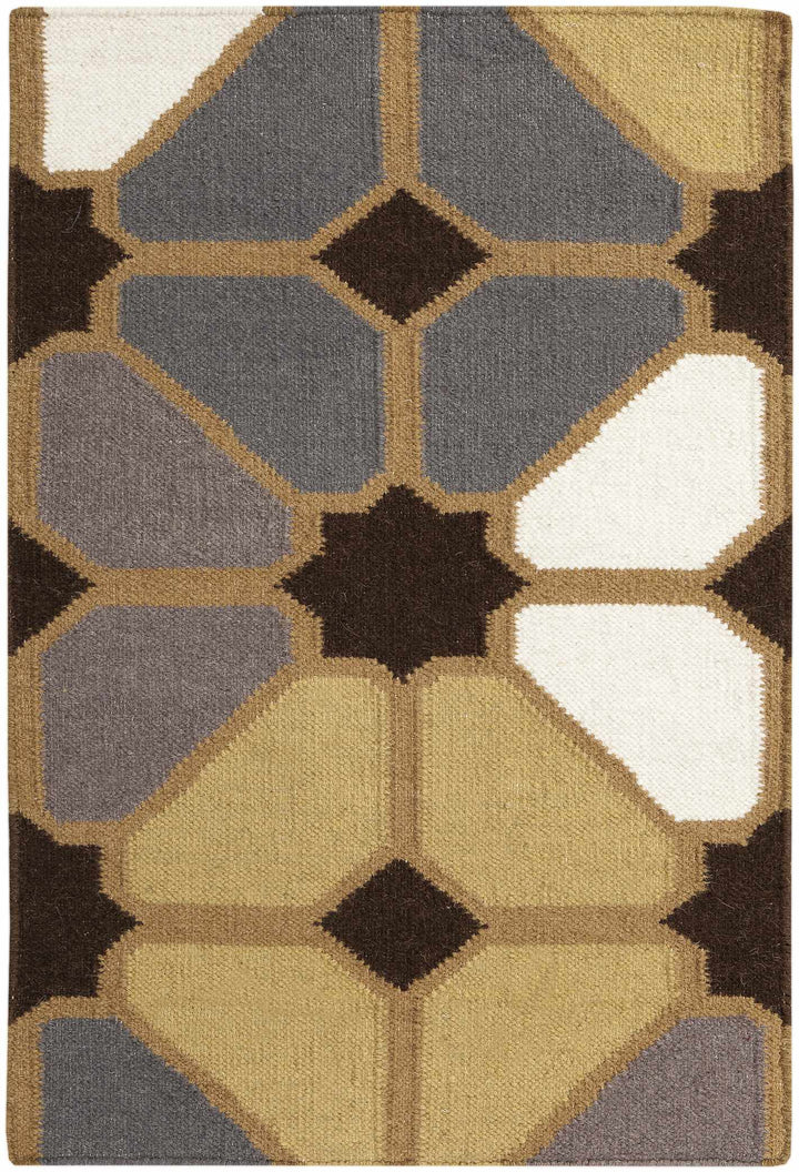 Lola Contemporary Brown And Gray Hand Woven Area Carpet