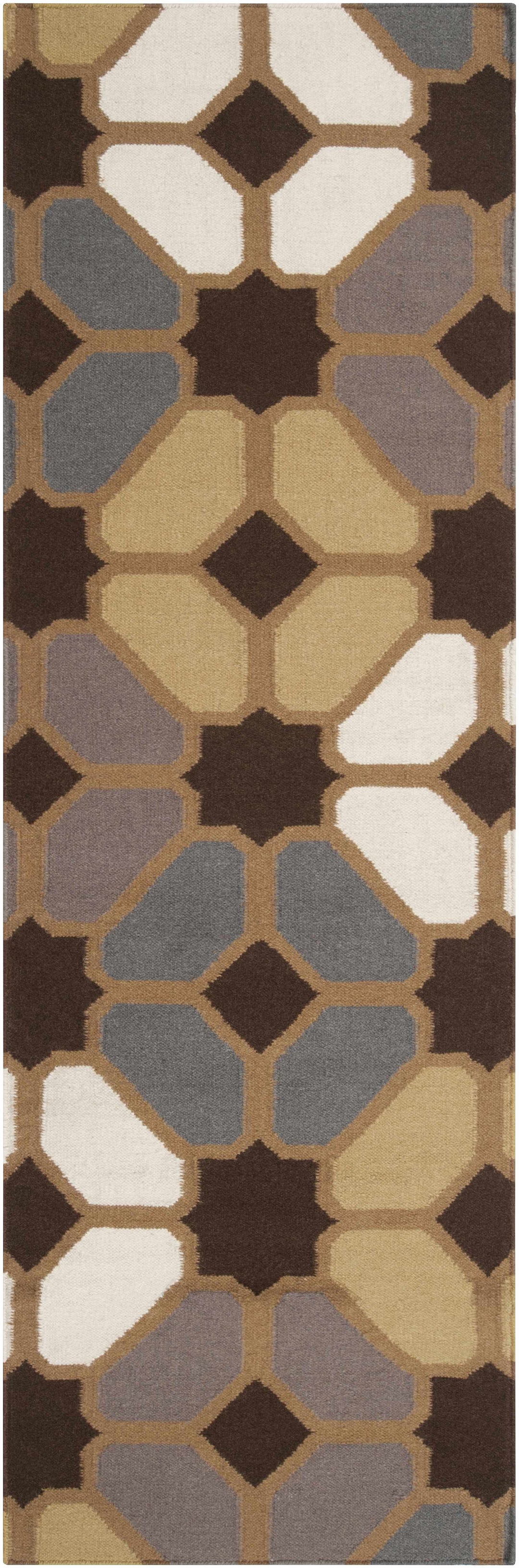 Lola Contemporary Brown And Gray Hand Woven Area Carpet
