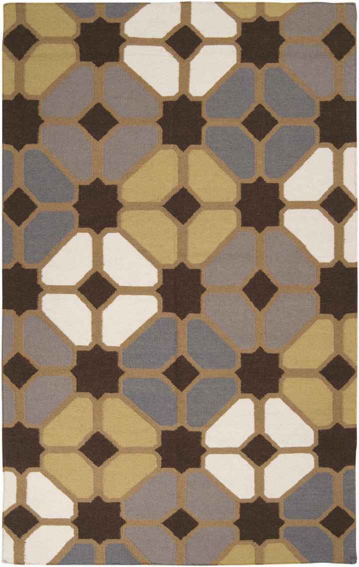 Lola Contemporary Brown And Gray Hand Woven Area Carpet
