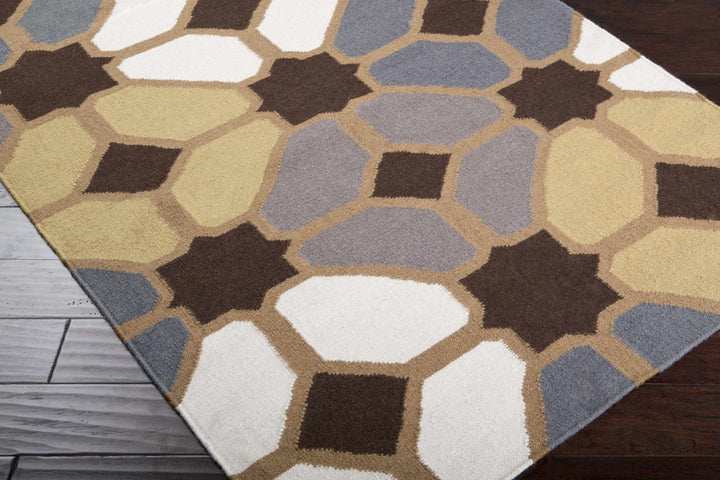 Lola Contemporary Brown And Gray Hand Woven Area Carpet