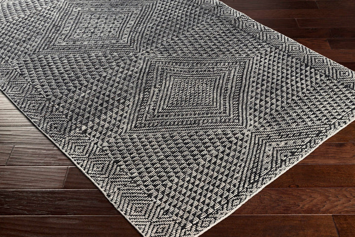 Londontowne Modern Style Ivory And Black Hand Knotted Area Rug - The Rug Decor