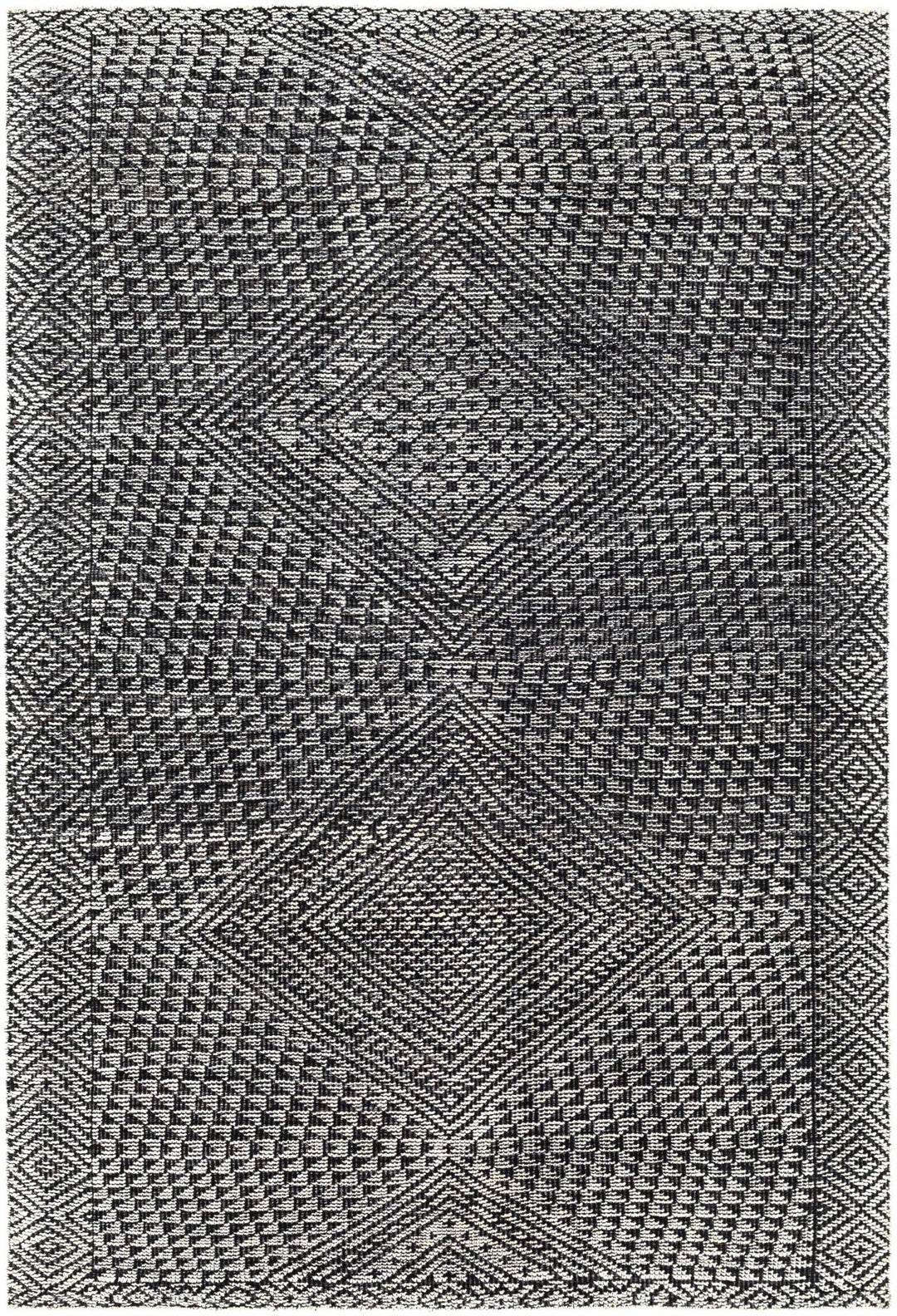 Londontowne Modern Style Ivory And Black Hand Knotted Area Rug - The Rug Decor