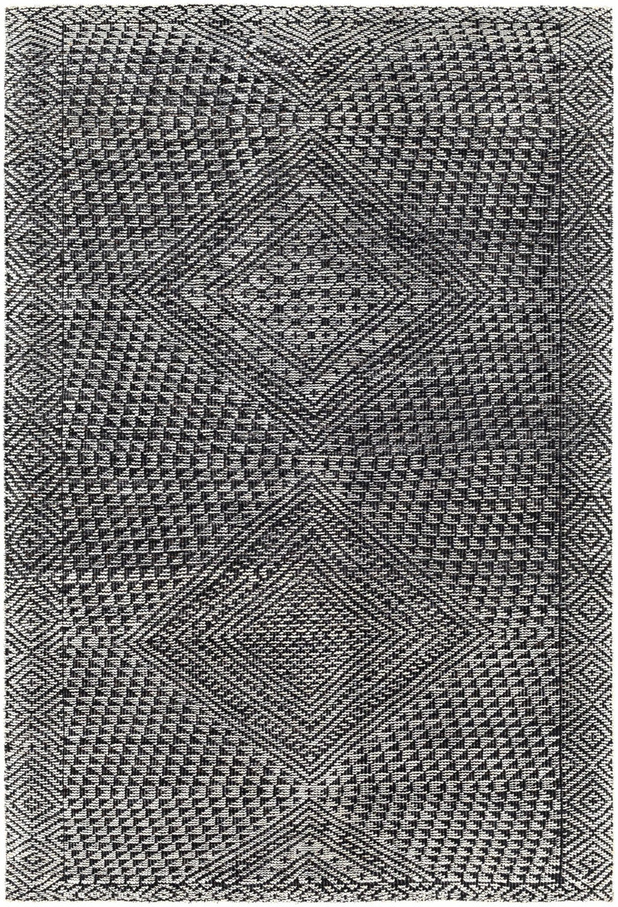 Londontowne Modern Style Ivory And Black Hand Knotted Area Rug - The Rug Decor