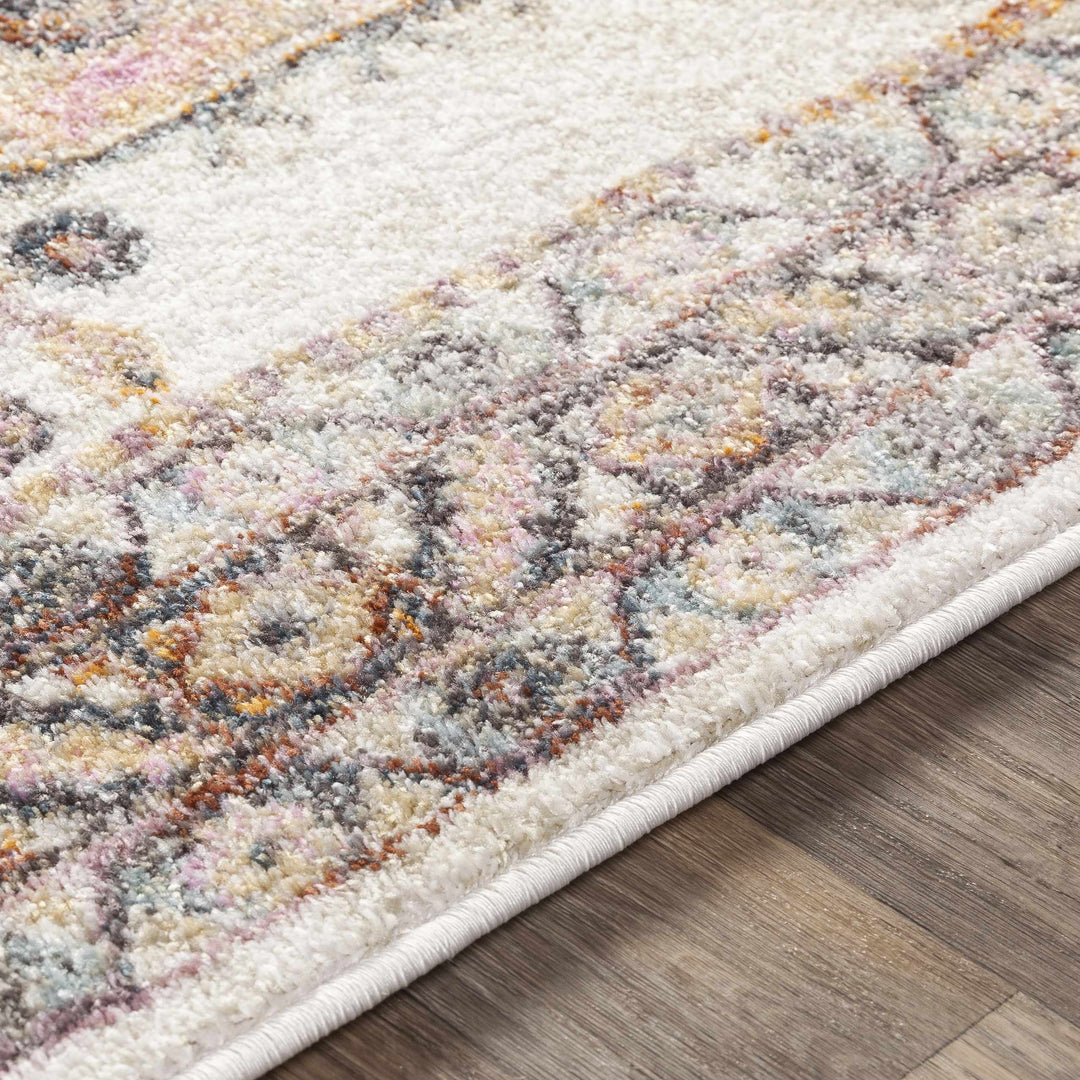 Loranger Traditional Style Ivory And Brown Area Rug