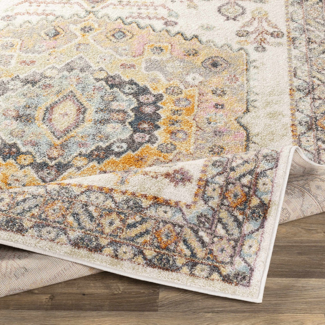 Loranger Traditional Style Ivory And Brown Area Rug - The Rug Decor