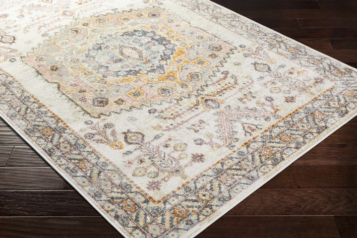 Loranger Traditional Style Ivory And Brown Area Rug - The Rug Decor