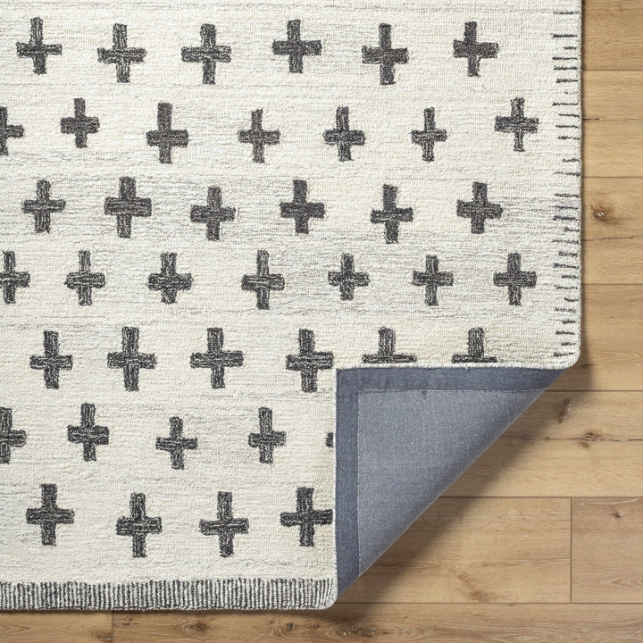 Lotta Modern Ivory And Charcoal Hand Tufted Wool Area Rug - The Rug Decor