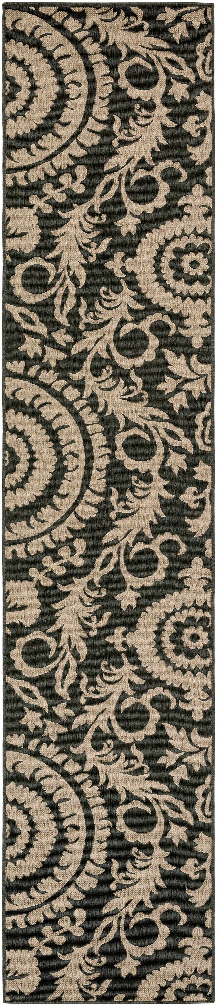 Loughton Black Traditional Style Area Rug
