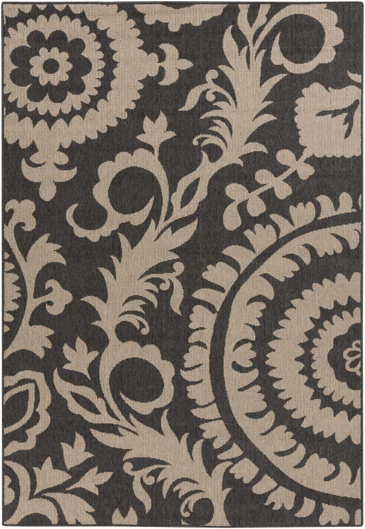 Loughton Black Traditional Style Area Rug