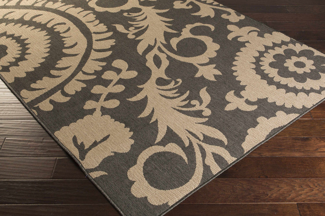 Loughton Black Traditional Style Area Rug