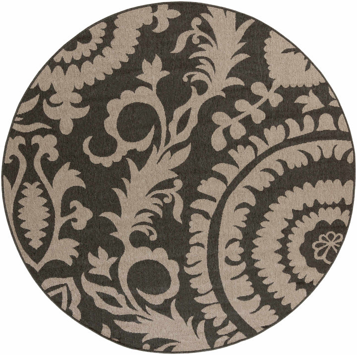 Loughton Black Traditional Style Area Rug
