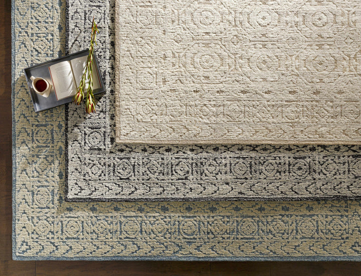 Poland Traditional Ivory And Blue Hand Tufted Area Rug