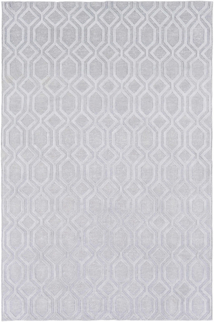Loughborough Contemporary Geometrical Silver Rug - The Rug Decor
