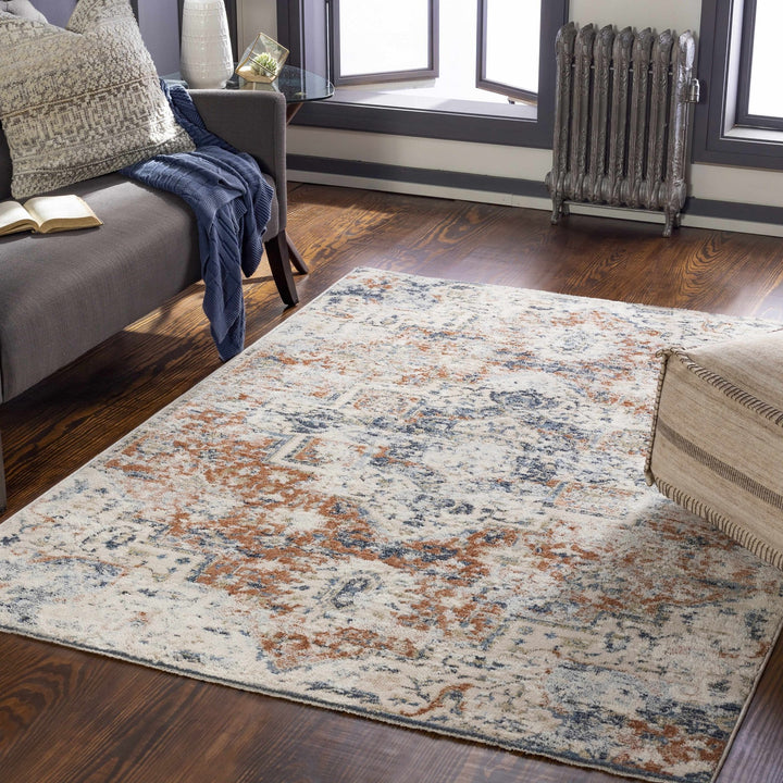 Loughrea Traditional Style Ivory And Brown Area Rug - The Rug Decor