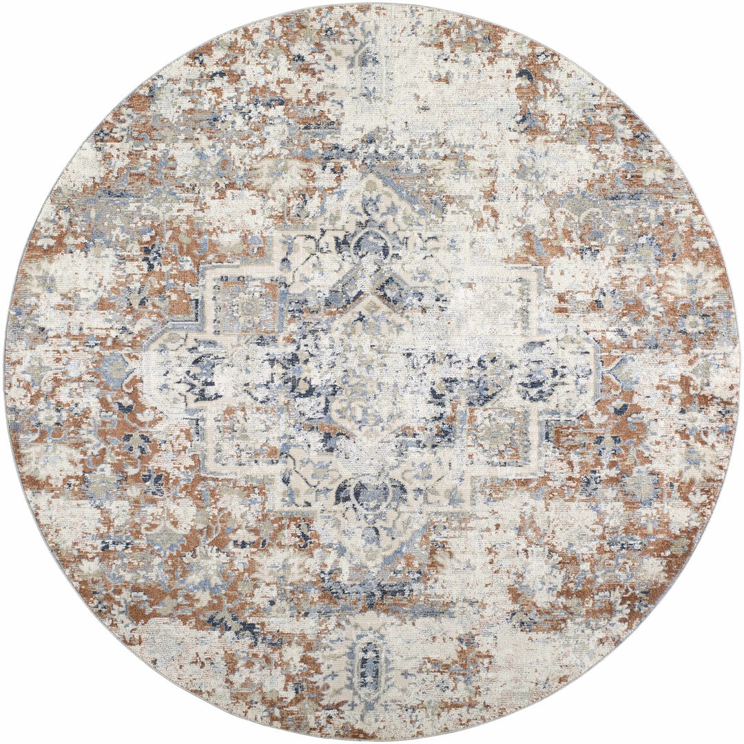 Loughrea Traditional Style Ivory And Brown Area Rug - The Rug Decor