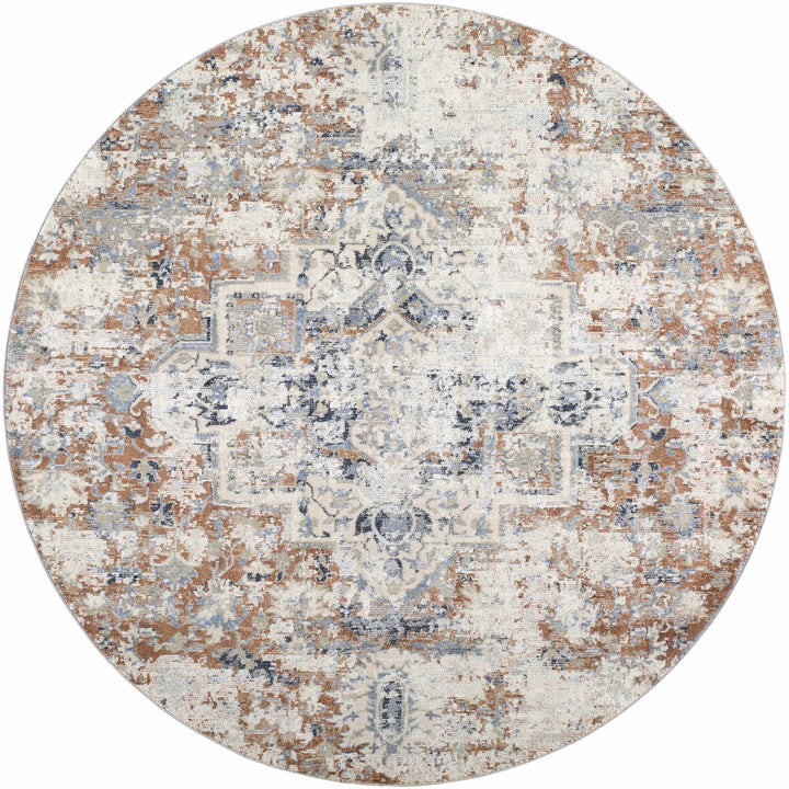 Loughrea Traditional Style Ivory And Brown Area Rug - The Rug Decor