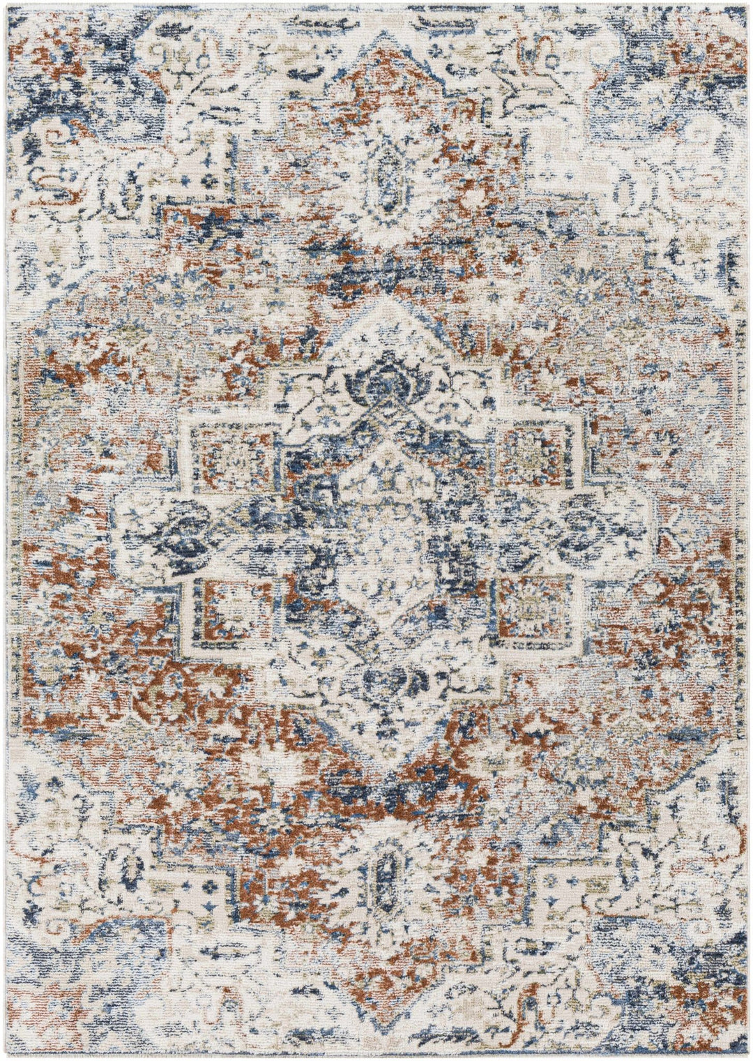 Loughrea Traditional Style Ivory And Brown Area Rug - The Rug Decor