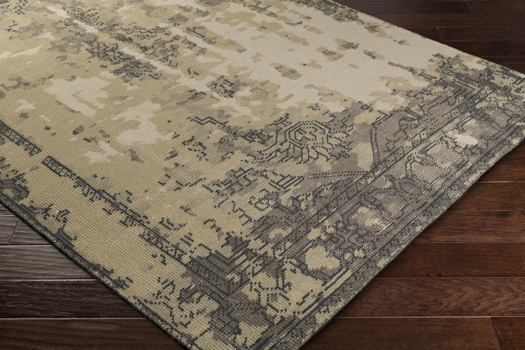 Lovejoy Transitional Design Beige & Brown Hand Knotted Wool Area Rug