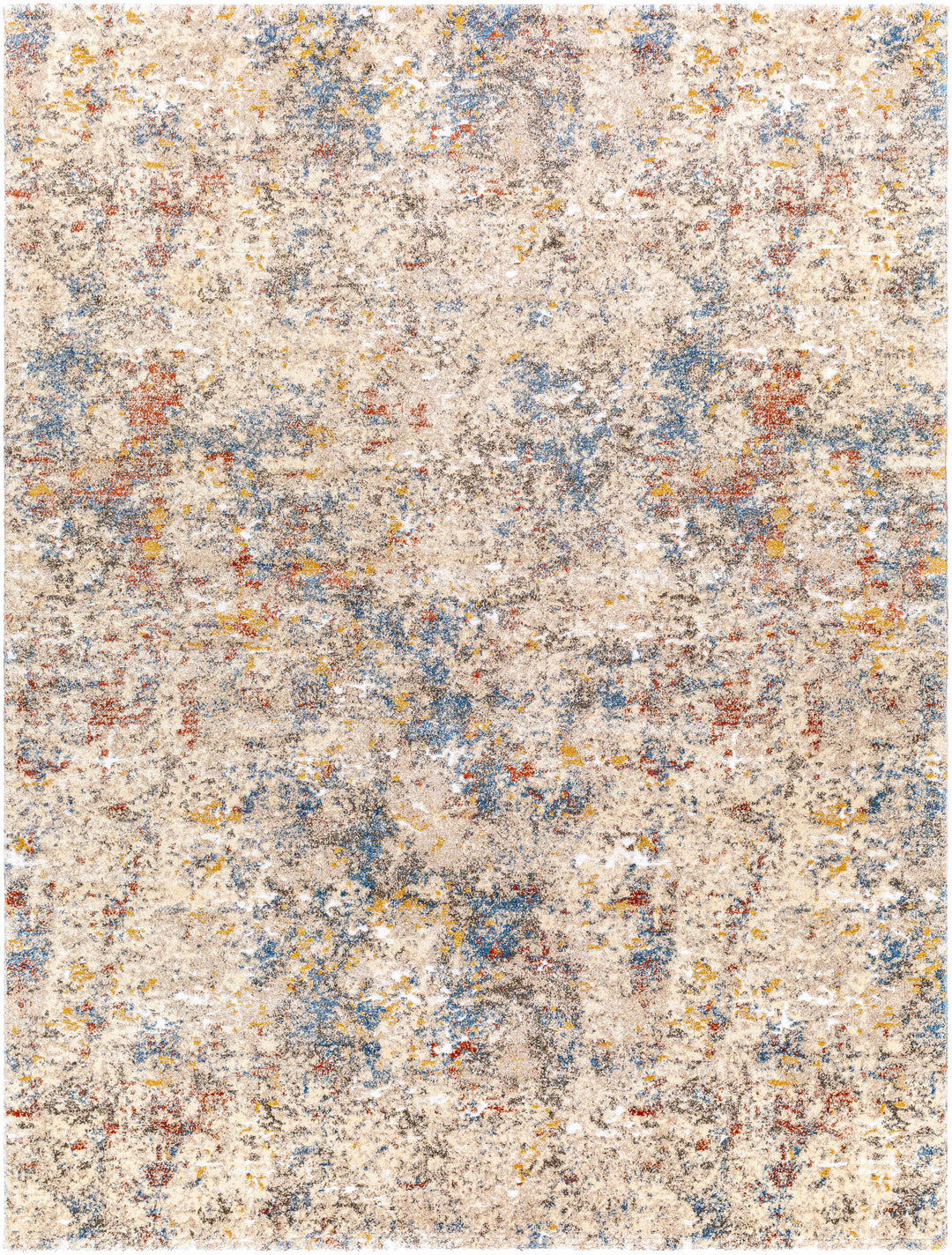 Laurencekirk Modern Abstract Design Beige And Blue Area Rug