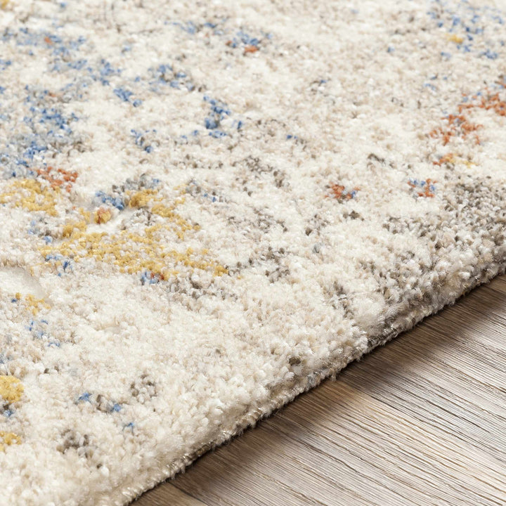 Laurencekirk Modern Abstract Design Beige And Blue Area Rug