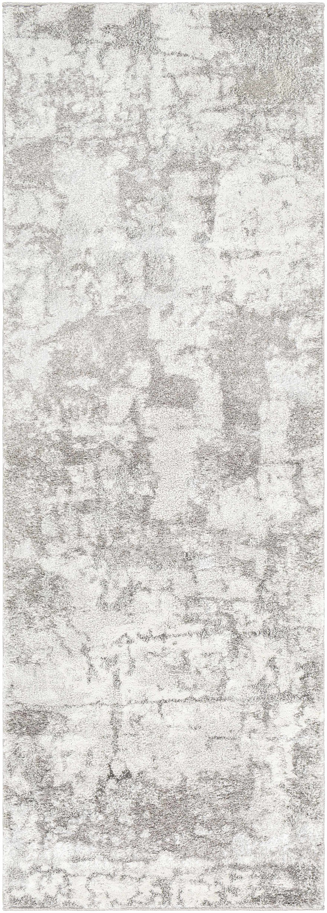 Elsa Gray And Ivory Modern Abstract Design Area Rug