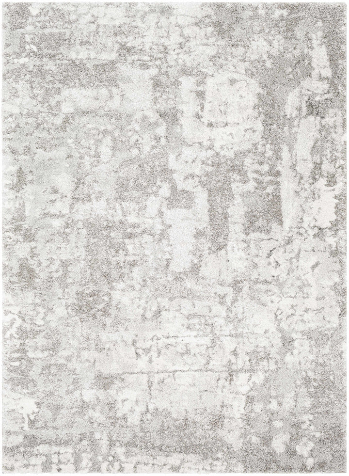 Elsa Gray And Ivory Modern Abstract Design Area Rug