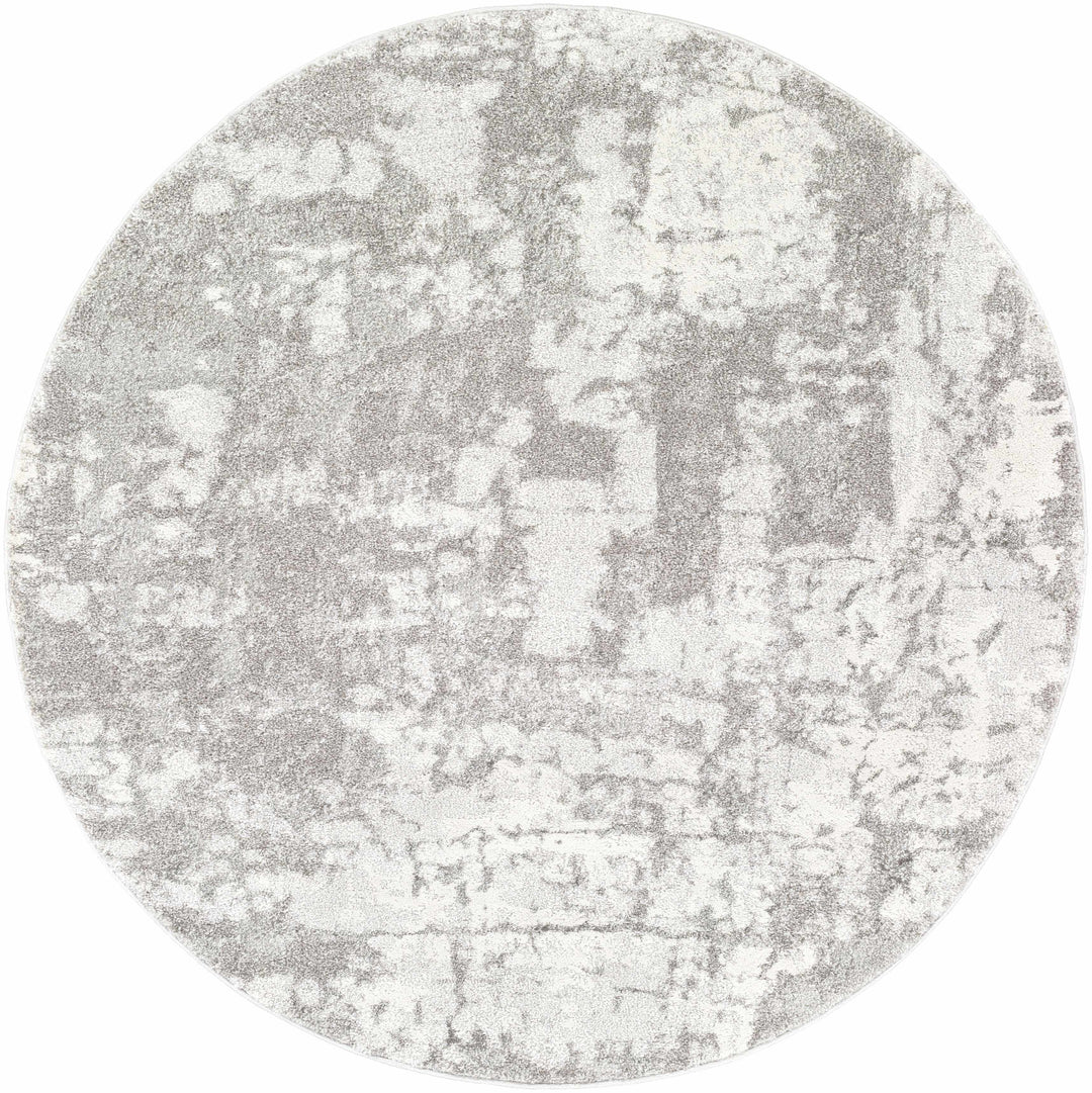 Elsa Gray And Ivory Modern Abstract Design Area Rug