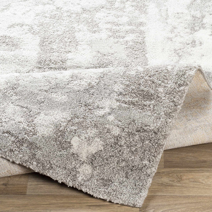 Elsa Gray And Ivory Modern Abstract Design Area Rug