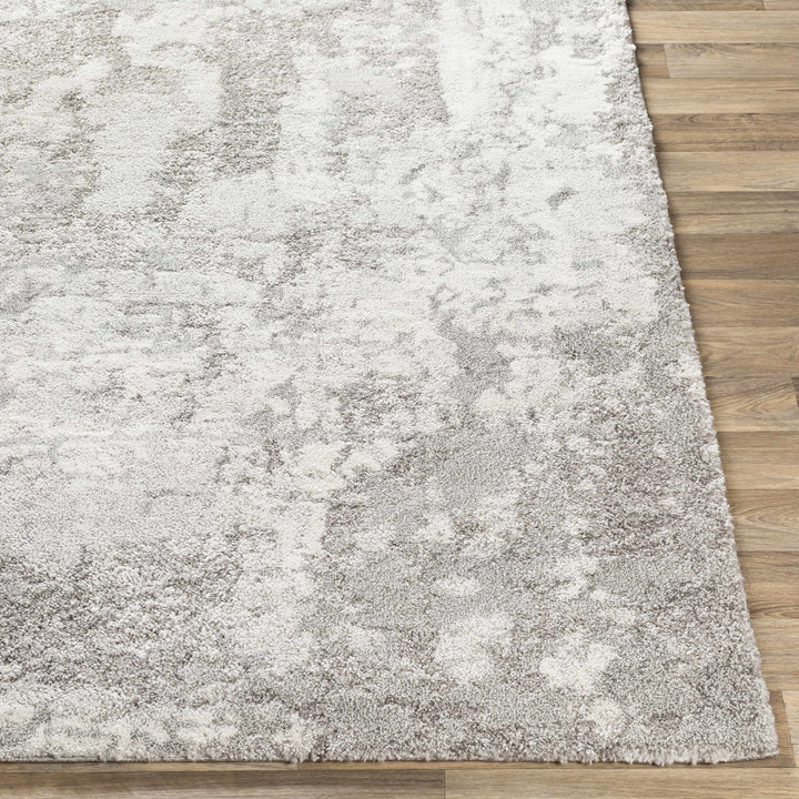 Elsa Gray And Ivory Modern Abstract Design Area Rug