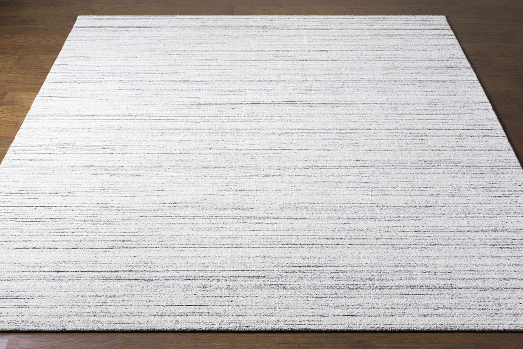 Lubigan Modern Abstract Design Silver And Ivory Area Rug