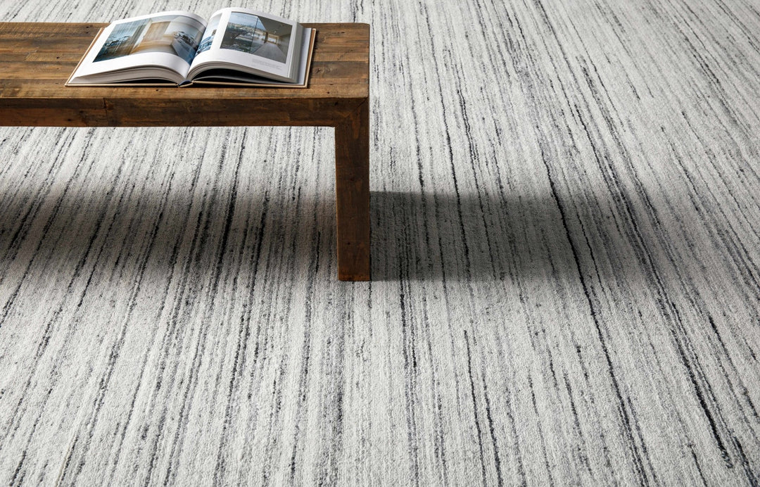 Lubigan Modern Abstract Design Silver And Ivory Area Rug - The Rug Decor