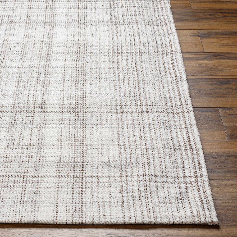 Lubna Contemporary Ivory And Gray Hand Woven Rug - The Rug Decor