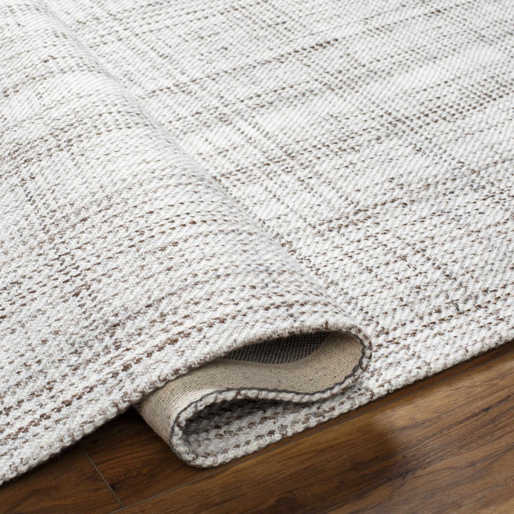 Lubna Contemporary Ivory And Gray Hand Woven Rug - The Rug Decor