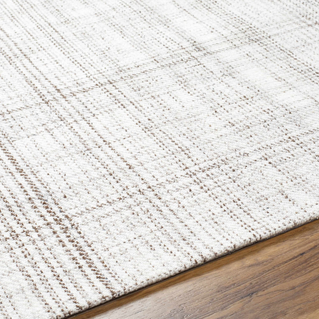 Lubna Contemporary Ivory And Gray Hand Woven Rug - The Rug Decor