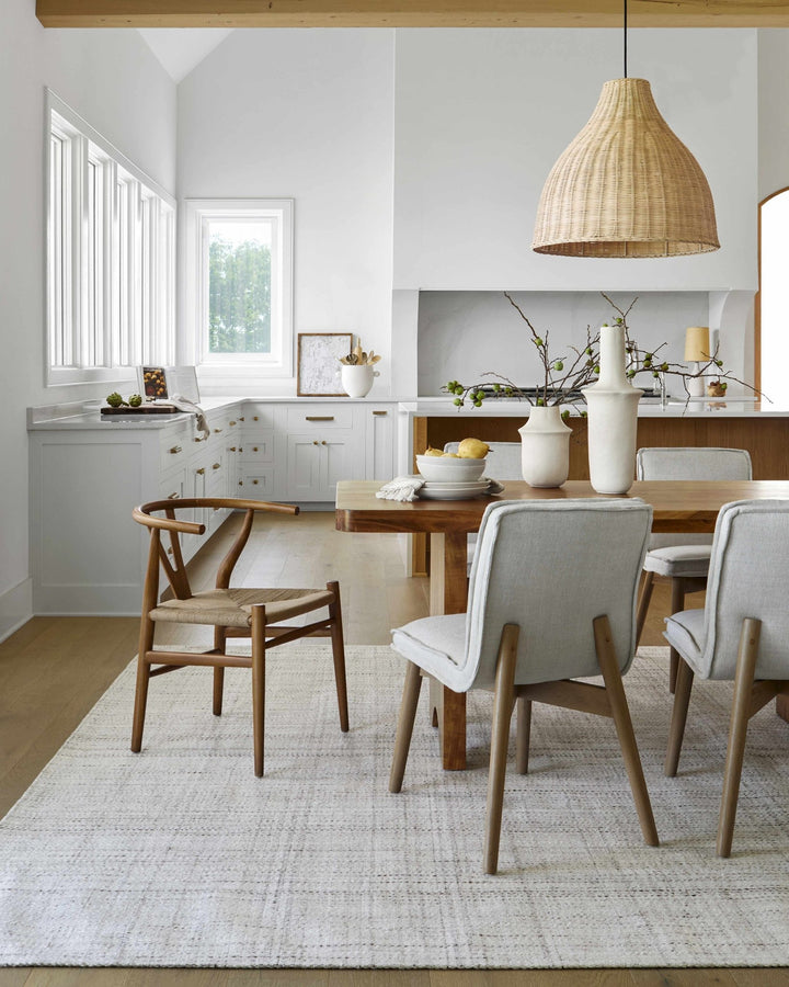 Lubna Contemporary Ivory And Gray Hand Woven Rug - The Rug Decor