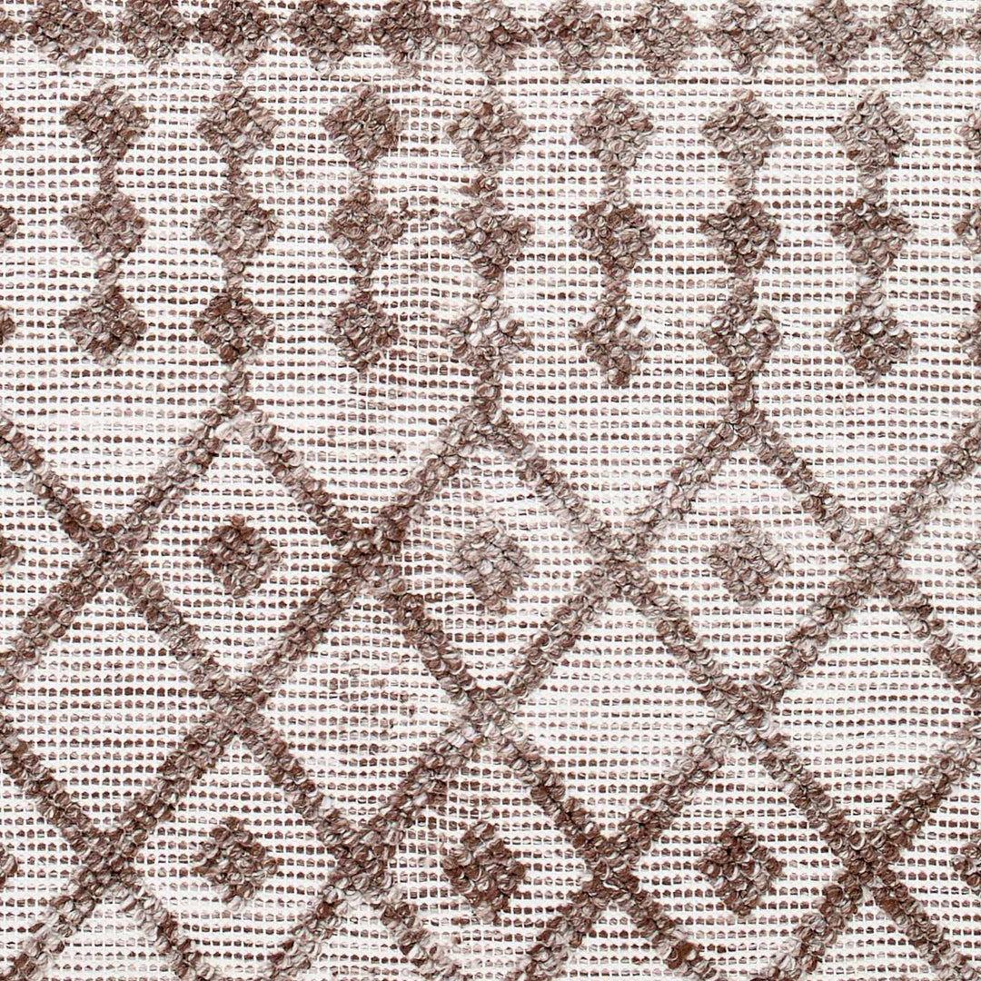 Luce Modern Geometric Design Ivory And Brown Hand Woven Rug - The Rug Decor