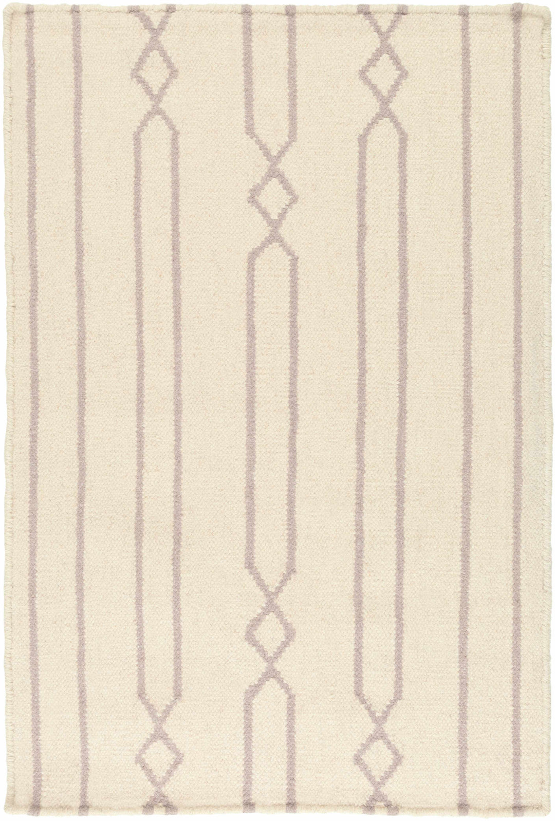 Luck Contemporary Style Beige Hand Woven Wool Area Rug