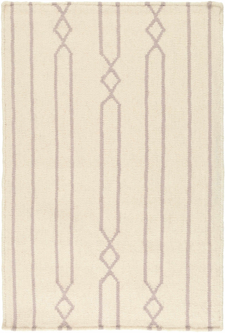 Luck Contemporary Style Beige Hand Woven Wool Area Rug