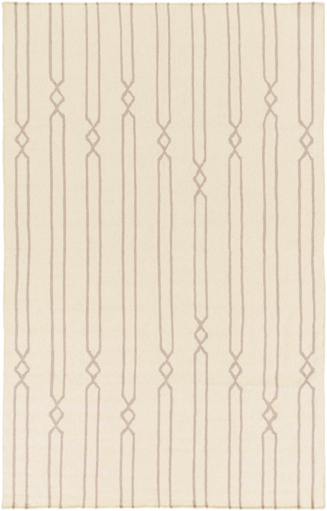 Luck Contemporary Style Beige Hand Woven Wool Area Rug