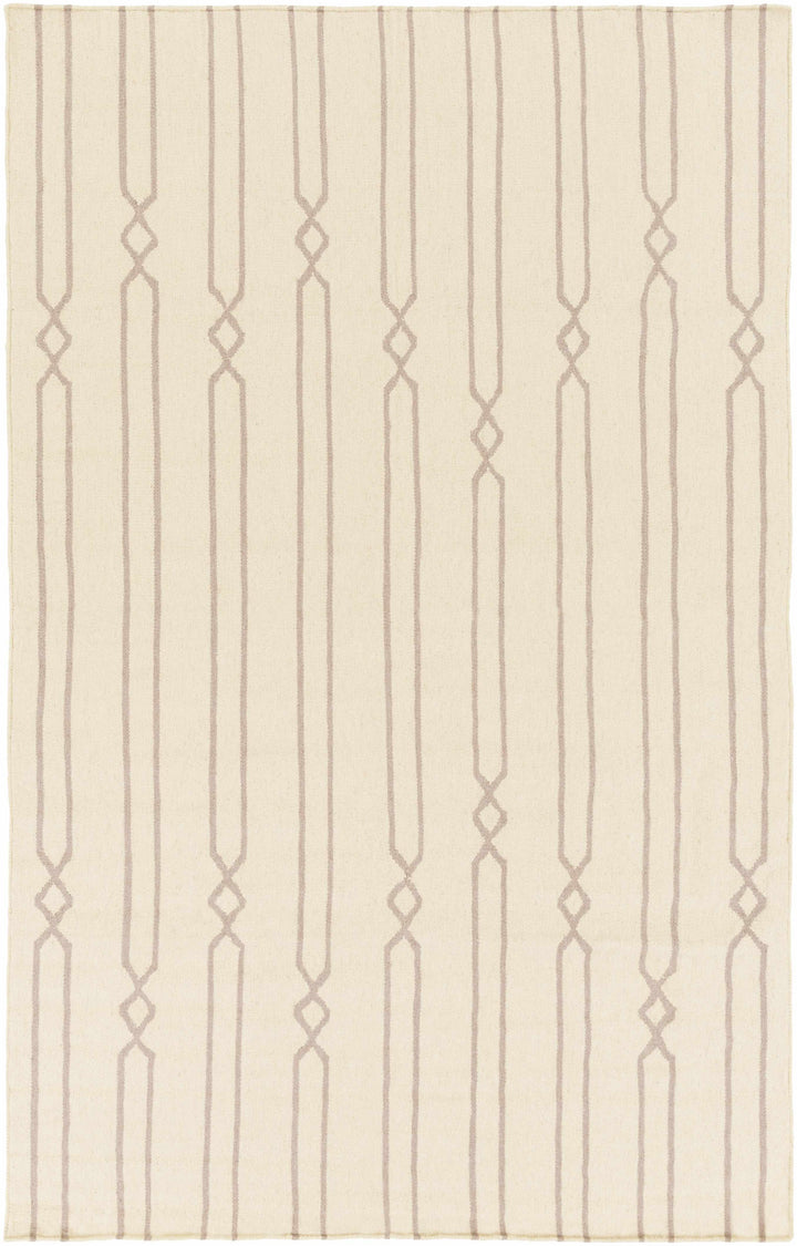 Luck Contemporary Style Beige Hand Woven Wool Area Rug
