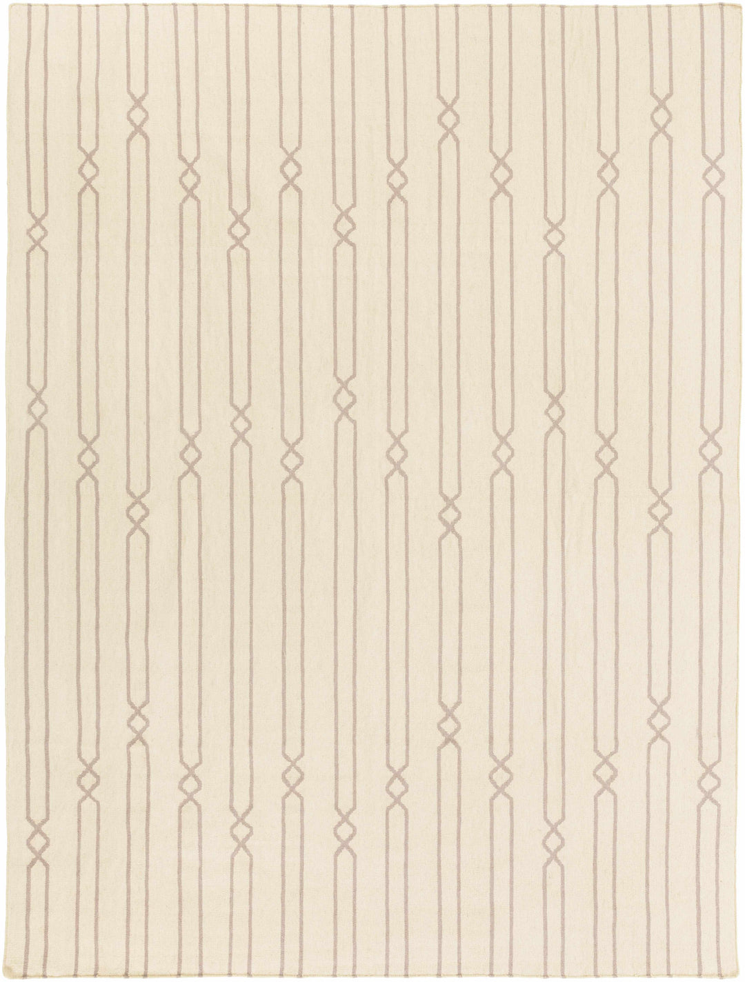 Luck Contemporary Style Beige Hand Woven Wool Area Rug
