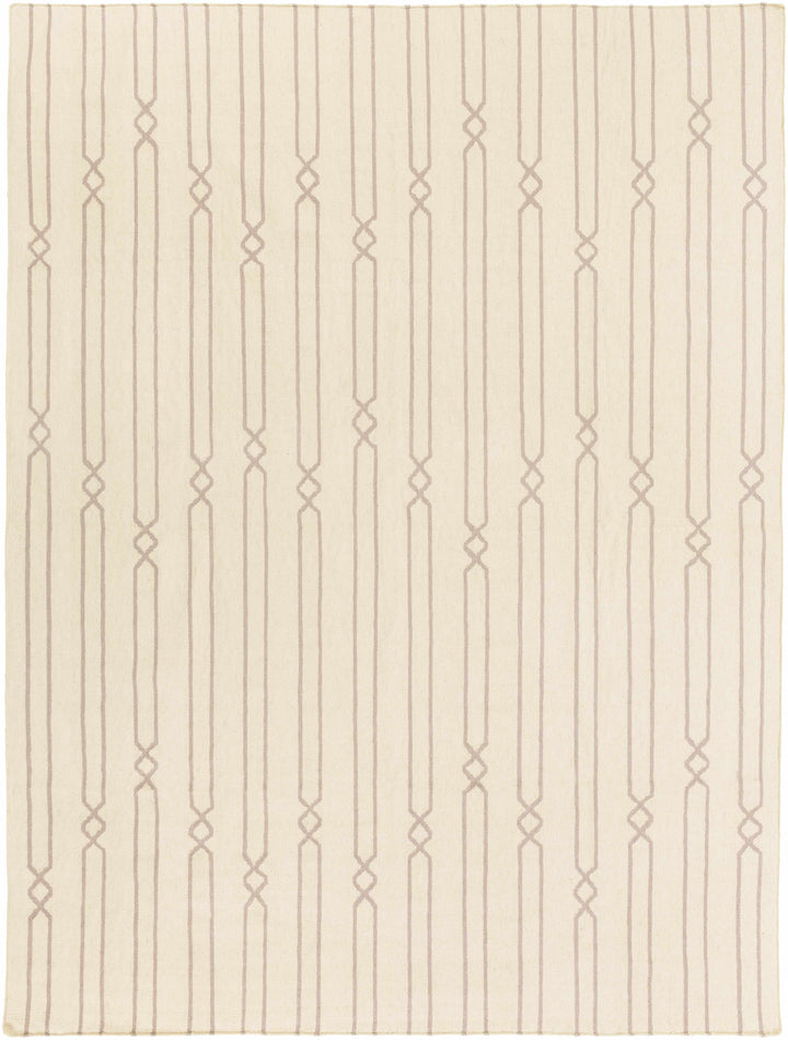 Luck Contemporary Style Beige Hand Woven Wool Area Rug