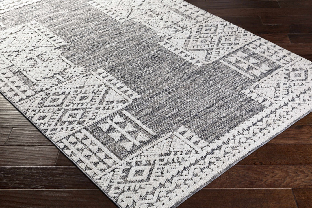 Luddenham Modern Style Ivory And Gray Area Rug - The Rug Decor