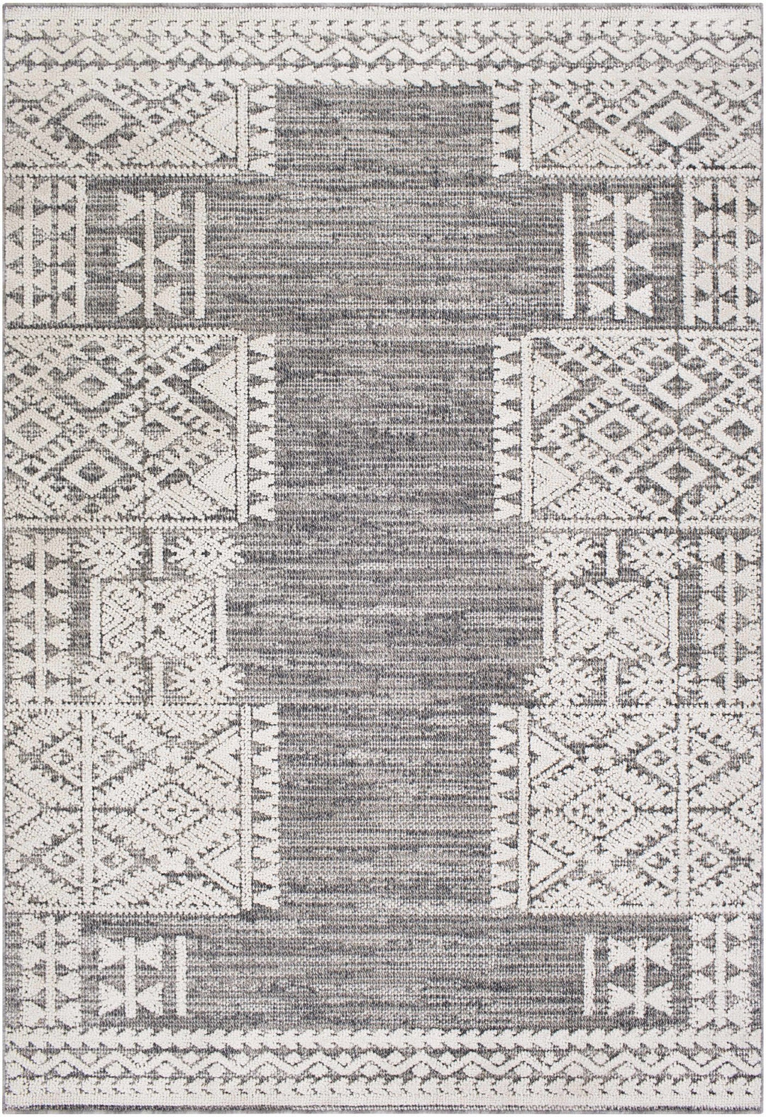 Luddenham Modern Style Ivory And Gray Area Rug - The Rug Decor