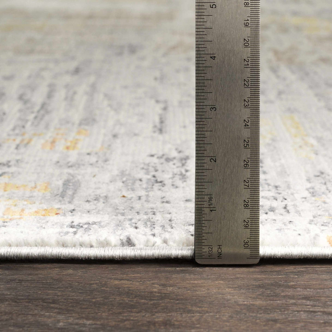 Ludington Modern Abstract Design Gray And Yellow Area Rug - The Rug Decor